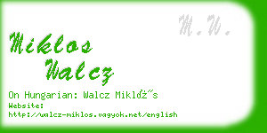 miklos walcz business card